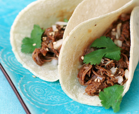 Beer-Braised Turkey Tacos