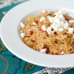 Risotto Style Pasta with sundried Tomatoes and Goat Cheese