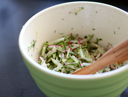 Steak with Cucumber and Radish Salsa