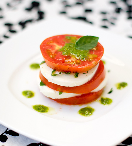 Caprese Salad with Basil Vinaigrette