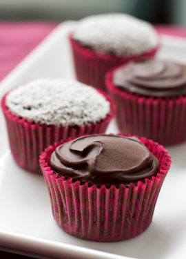 Chocolate Beet Cupcakes with Ganache and Marshmallow Filling