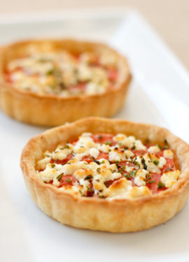 French Tomato Tartlets with Goat Cheese and Herbs