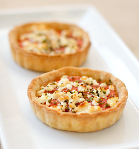 French Tomato Tartlets with Goat Cheese and Herbs