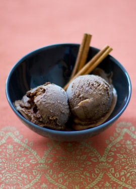 Mexican Chocolate and Almond Ice Cream
