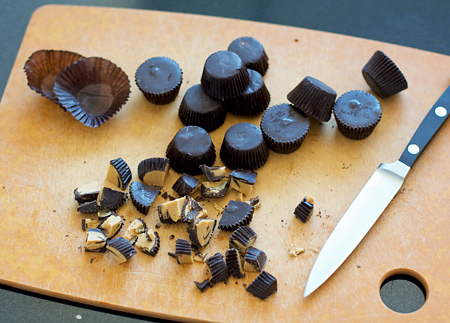 Dark Chocolate Peanut Butter Cup Cookies