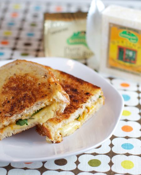 Grilled Cheese with Apricot Jam and Aurgula
