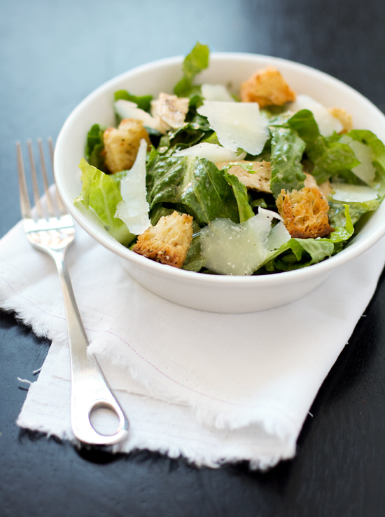 Chicken Caesar Salad with Homemade Croutons