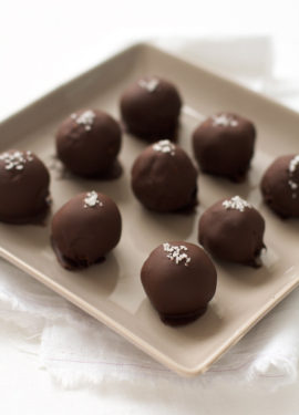 Caramel-Dark Chocolate Truffles with Fleur de Sel