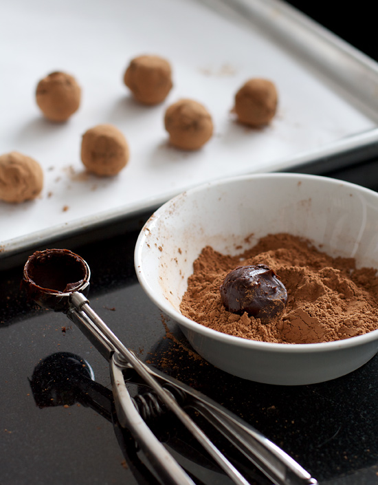Caramel-Dark Chocolate Truffles with Fleur de Sel Caramel-Dark Chocolate Truffles with Fleur de Sel