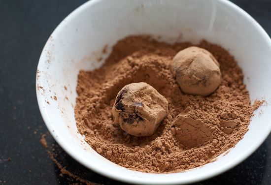 Caramel-Dark Chocolate Truffles with Fleur de Sel Caramel-Dark Chocolate Truffles with Fleur de Sel