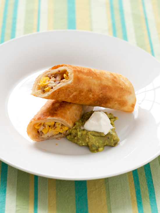 Pan Fried Crispy Chicken Flautas