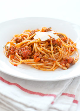 Spaghetti with Fresh Soppressata