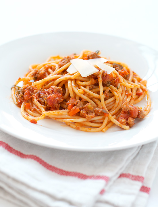 Spaghetti with Fresh Soppressata