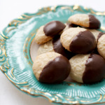 Chocolate Dipped Almond Macaroons