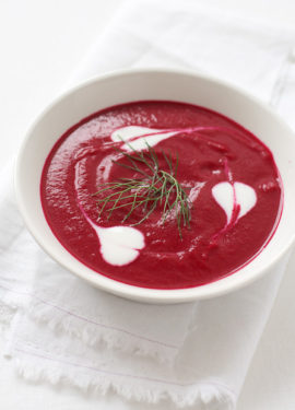 Beet and Fennel Soup with Kefir