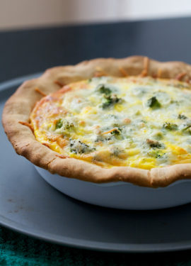 Broccoli Garlic Quiche