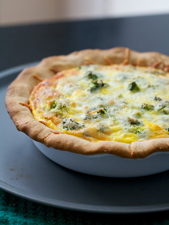 broccoli garlic quiche