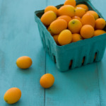 Kumquats on Homemade DIY Distressed Wood Background