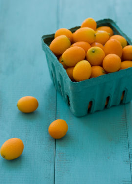 Kumquats on Homemade DIY Distressed Wood Background