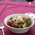 Red-Wine Spaghetti with Broccoli
