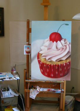 Cupcake Painting by Sarah Wain
