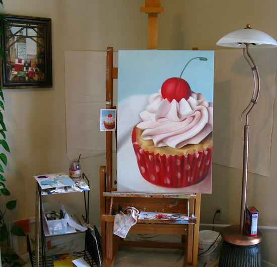 Cupcake Painting by Sarah Wain