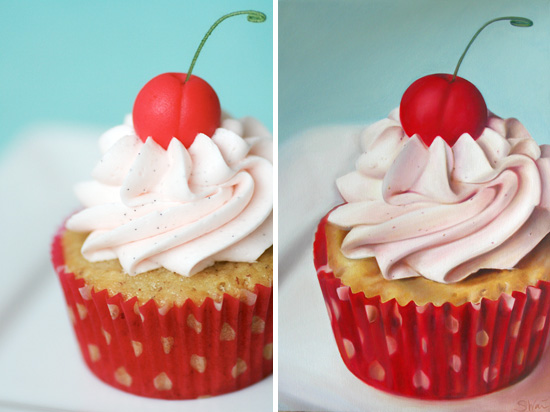 Cupcake Painting by Sarah Wain Cupcake Painting by Sarah Wain