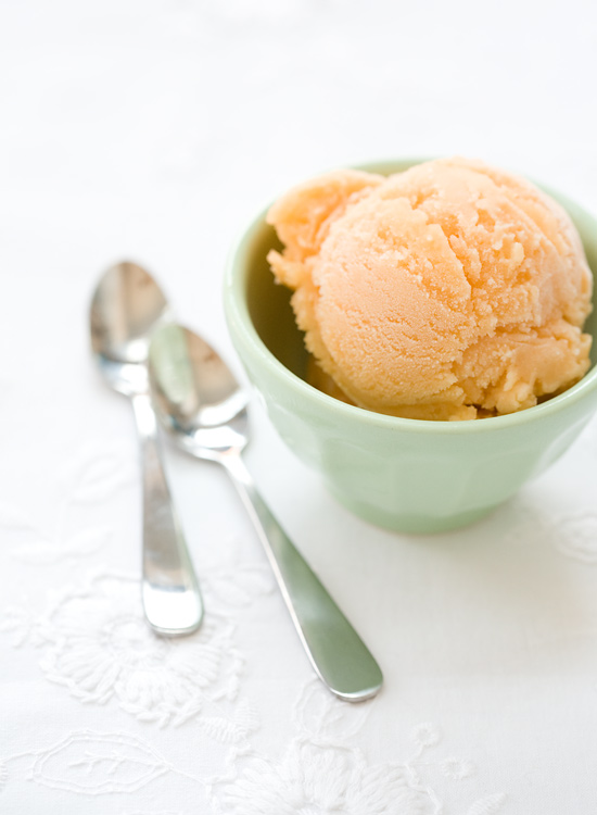 Peach Cantaloupe Sorbet