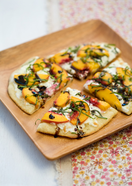 Summer Peach and Balsamic Pizza