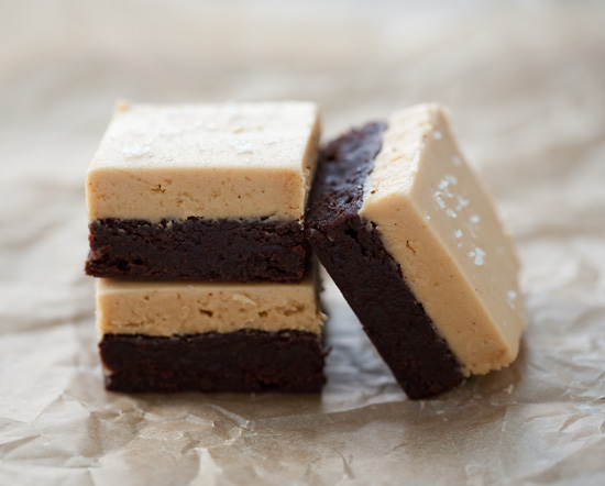 Salted Peanut Butter and Fleur de Sel Brownies