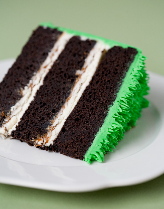 Chocolate Stout Cake with Dulce de Leche and Vanilla Bean Buttercream