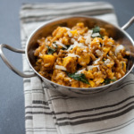 Farro Risotto with Acorn Squash and Kale