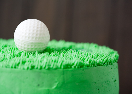 Golf Themed Birthday Layer Cake