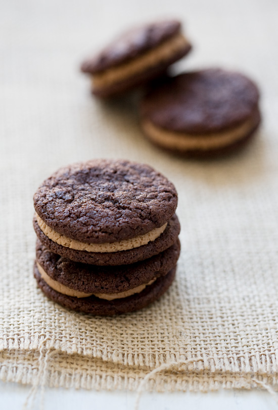 Chocolate Sandwich Cookies with Malted Milk Chocolate Buttercream