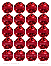 Printable Cranberry Sauce Labels