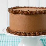 Bourbon Layer Cake with Bourbon Ganache and Milk Chocolate Buttercream