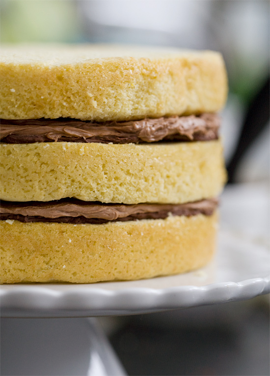 Bourbon Layer Cake with Milk Chocolate Buttercream