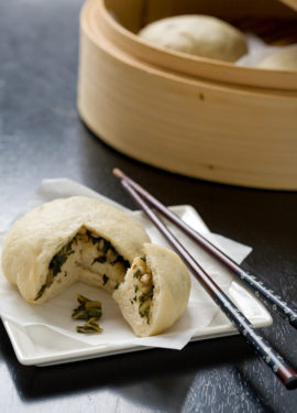 Asian Steamed Buns with Kale and Bok Choy