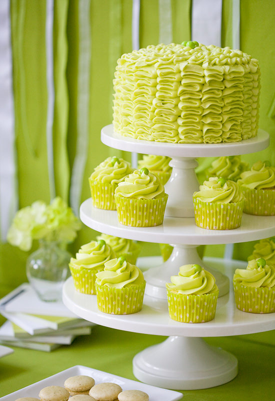 Green Olive Oil-Themed Dessert Table