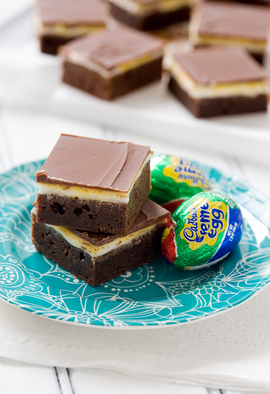 Cadbury Cream Egg Brownies