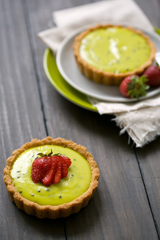 Strawberry and Kiwi Curd Tartlets