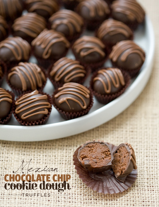 Mexican Chocolate Chip Cookie Dough Truffles