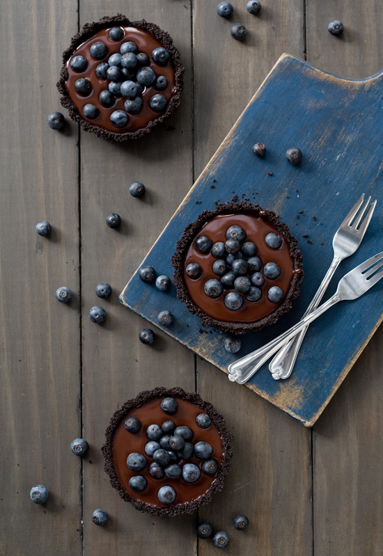 No-Bake Blueberry Truffle Tartlets