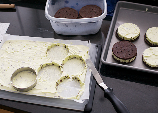 Creme de Menthe Ice Cream Sandwiches Creme de Menthe Ice Cream Sandwiches