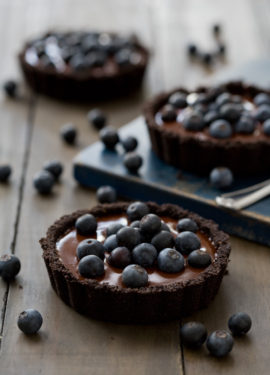 No-Bake Blueberry Truffle Tartlets