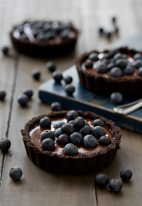 No-Bake Blueberry Truffle Tartlets