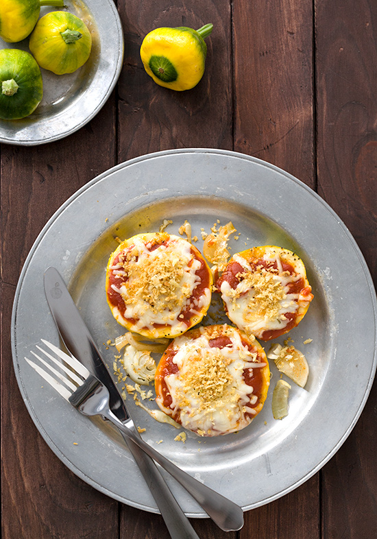 Baked Pattypan Squash Parmesan with Garlic Breadcrumbs | Love and Olive Oil