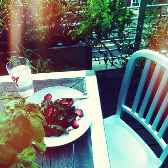 Crispy Kale, Plum, and Ricotta Salad