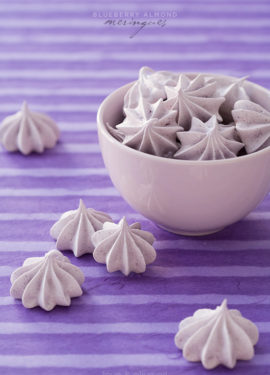 Blueberry Almond Meringues