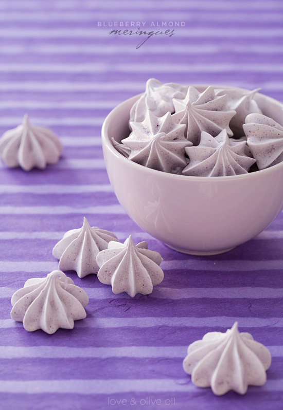 Blueberry Almond Meringues